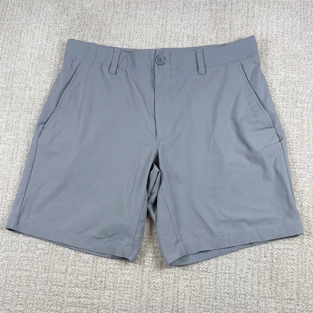 Under Armour Men's 36 Gray Iso-Chill 9" Stretch Waist Performance Golf Shorts - Picture 2 of 9